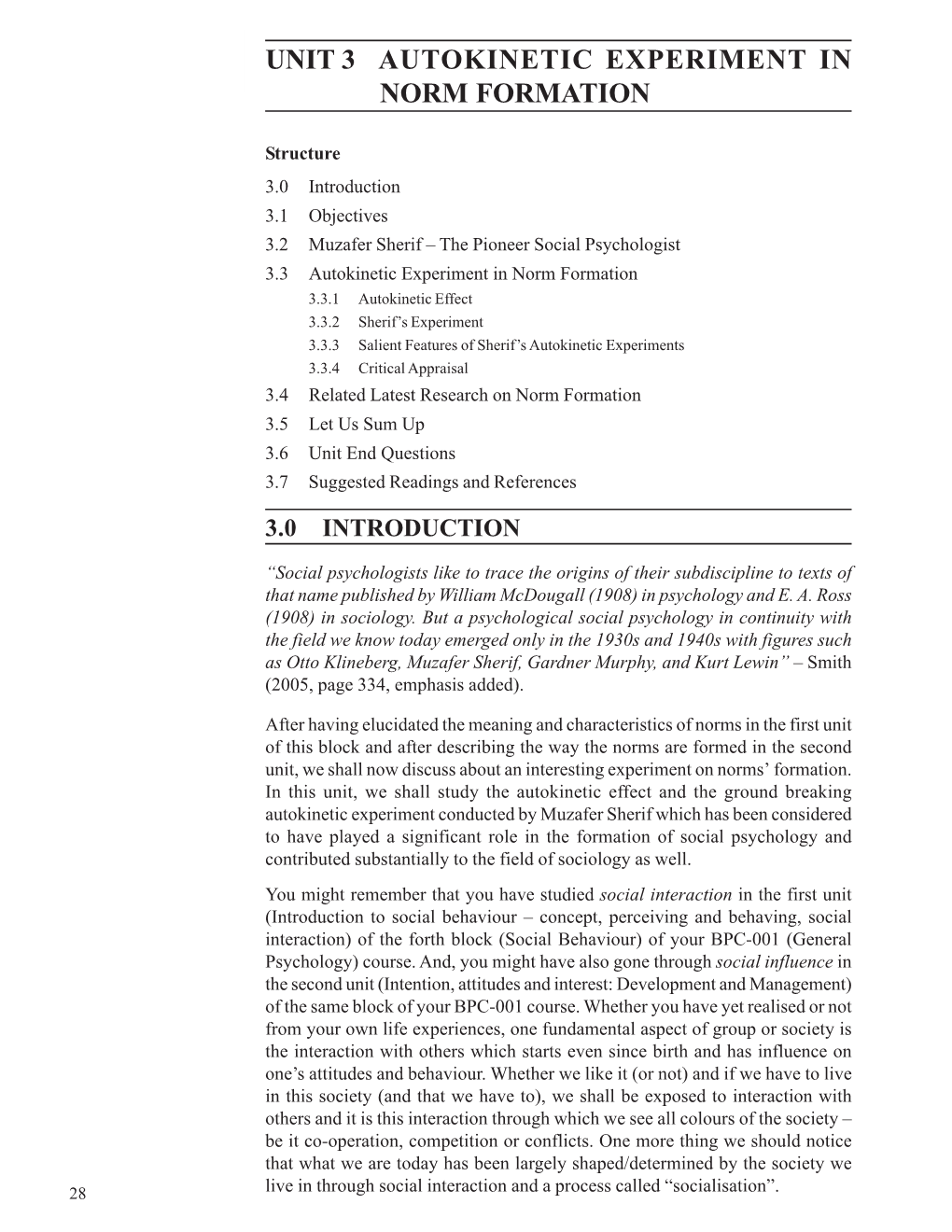 Unit 3 Autokinetic Experiment in Norm Formation