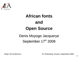 African Fonts and Open Source