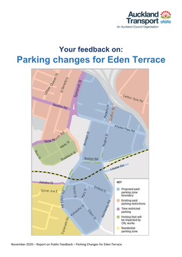 Parking Changes for Eden Terrace