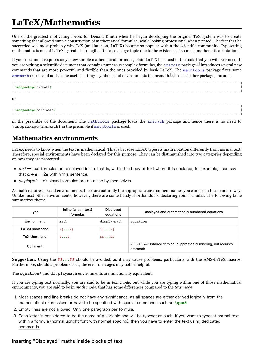 Latex/Mathematics