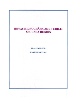 Hoyas Hidrográficas De Chile: Segunda Región