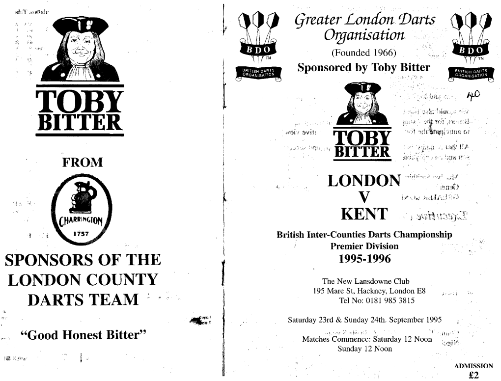 Qmater London (Darts Organisation (Founded 1966)