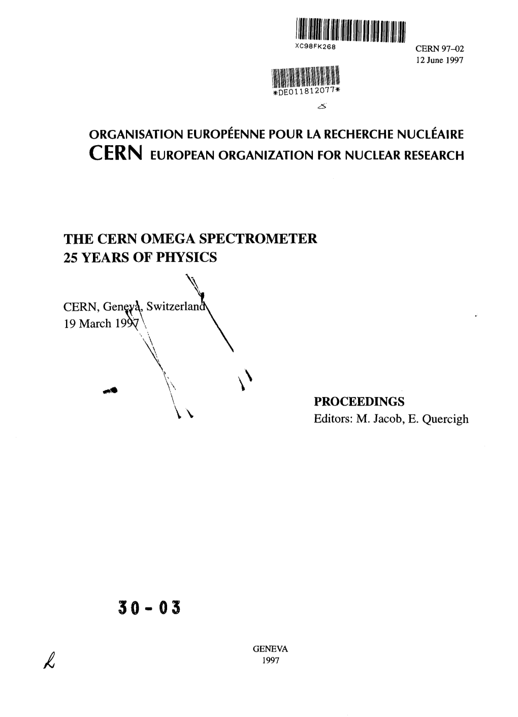 The Cern Omega Spectrometer 25 Years of Physics