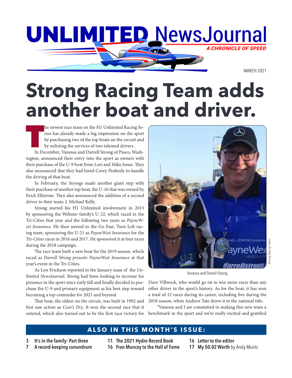 Strong Racing Team Adds Another Boat and Driver