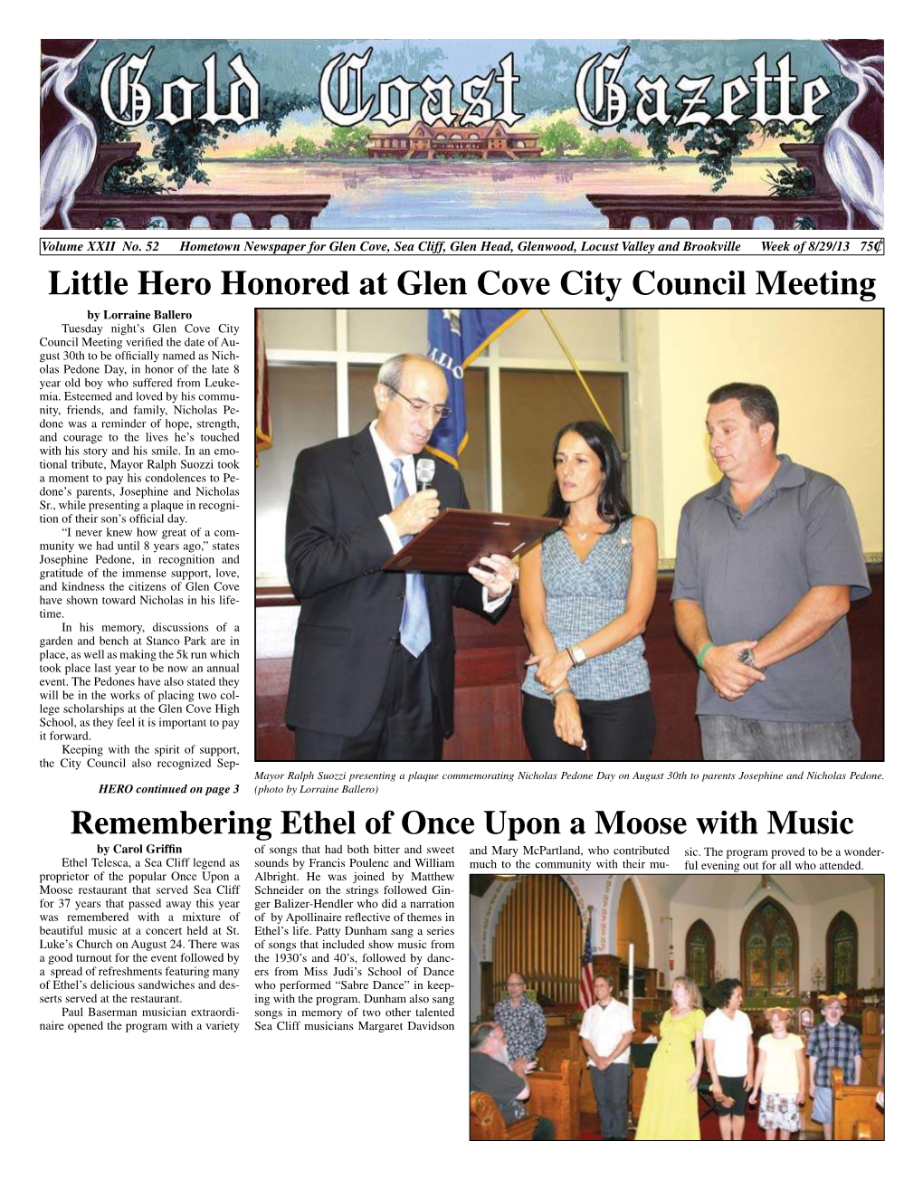 Little Hero Honored at Glen Cove City Council Meeting