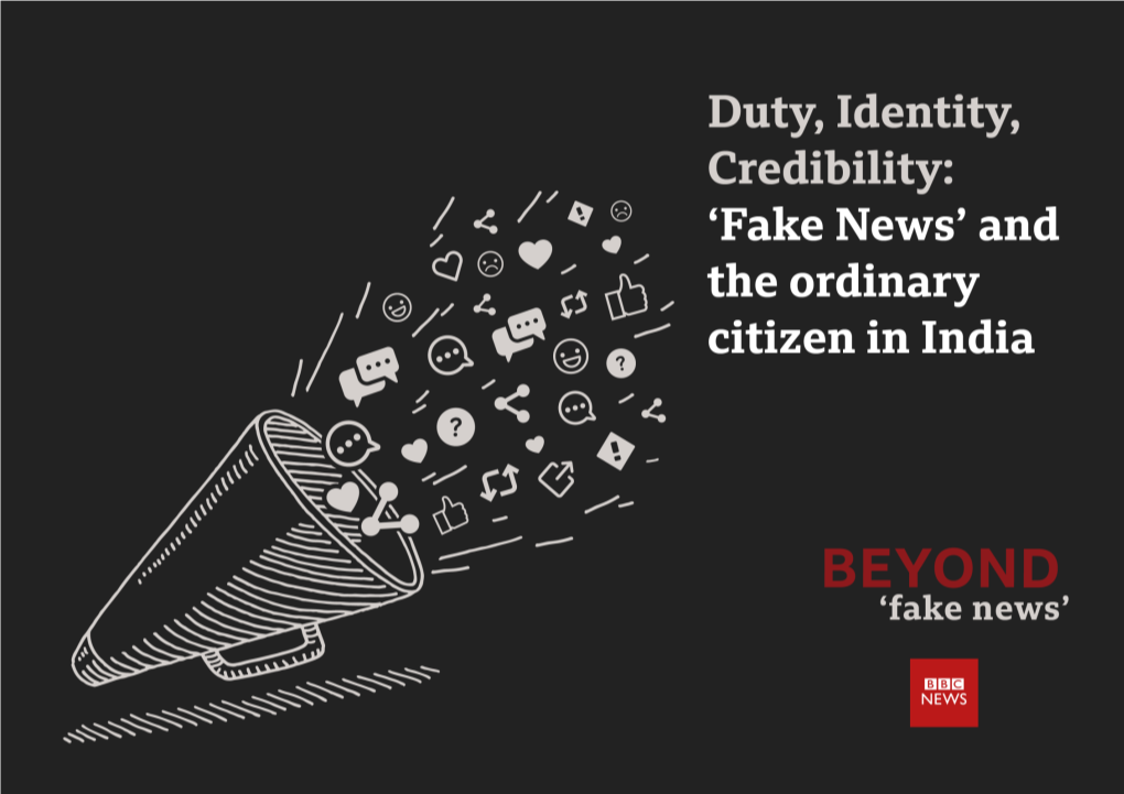 Fake News and the Ordinary Citizen in This Is a Work of Empirical Evidence, Not of Opinions