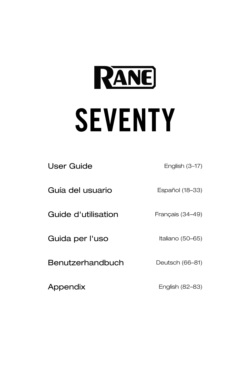 Seventy User Guide