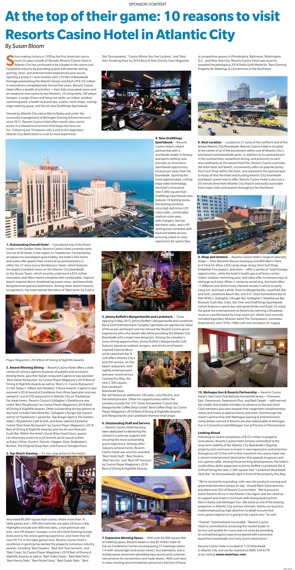 10 Reasons to Visit Resorts Casino Hotel in Atlantic City by Susan Bloom