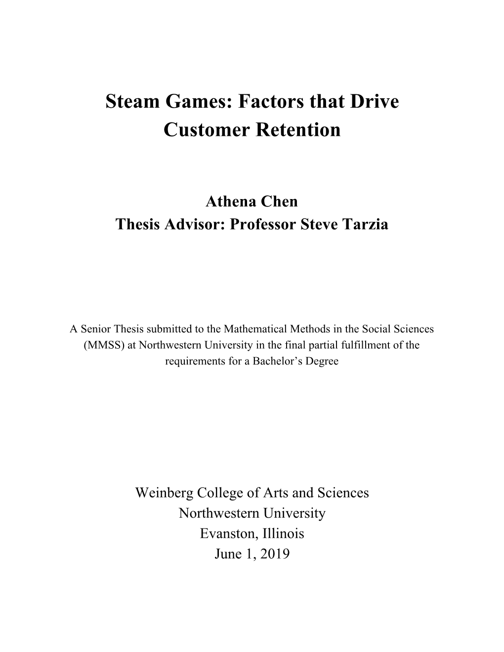 Steam Games: Factors That Drive Customer Retention