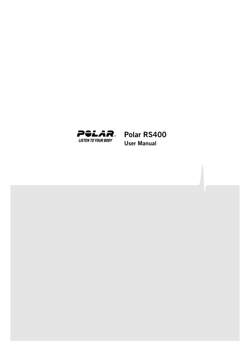 Polar RS400 User Manual Polar RS400 User Manual 2