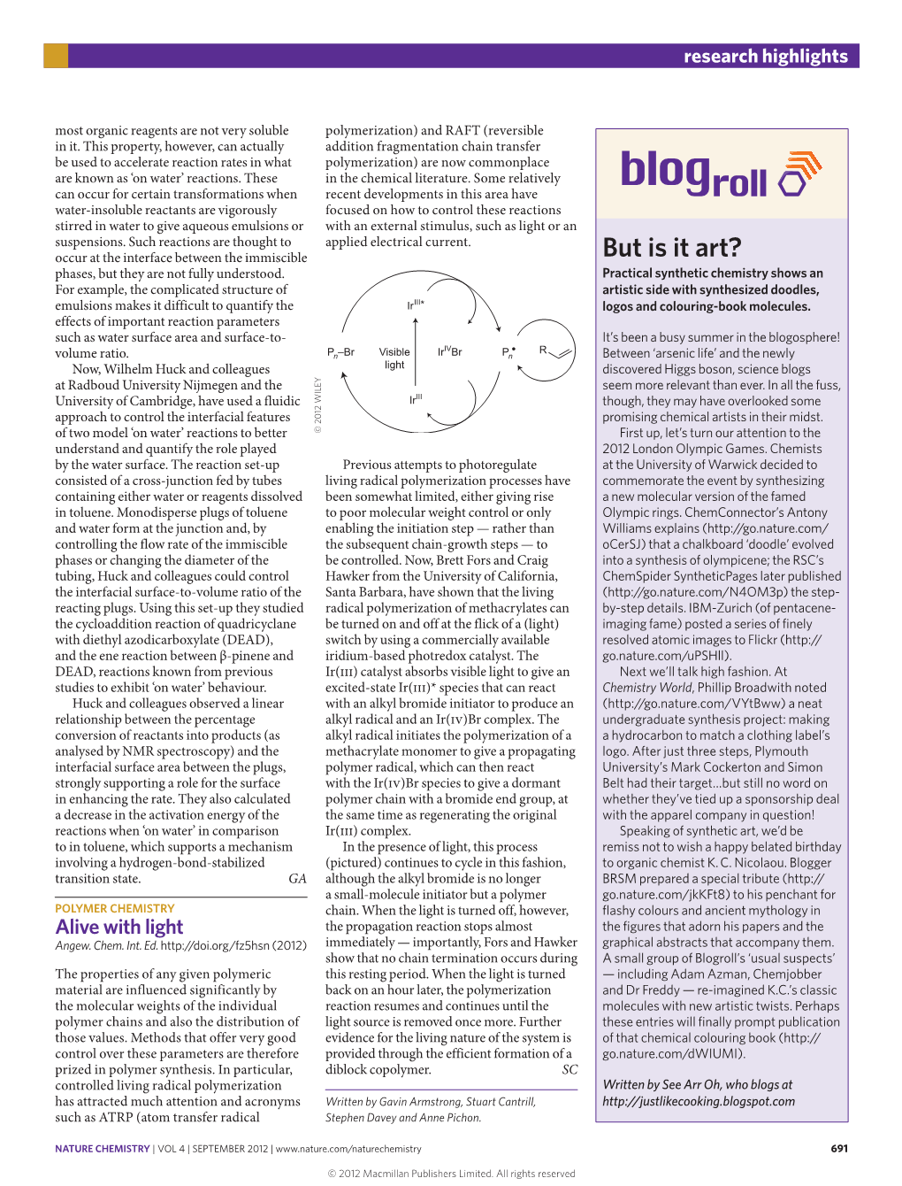 Polymer Chemistry: Alive with Light