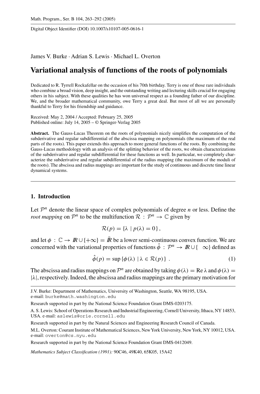 Variational Analysis of Functions of the Roots of Polynomials