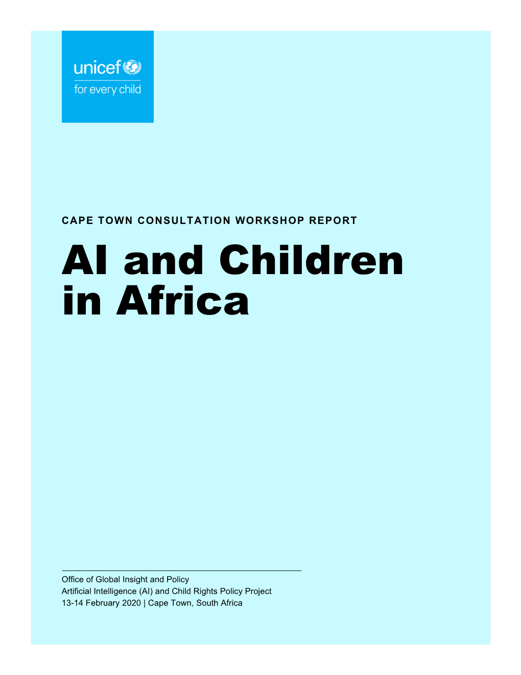 AI and Children in Africa