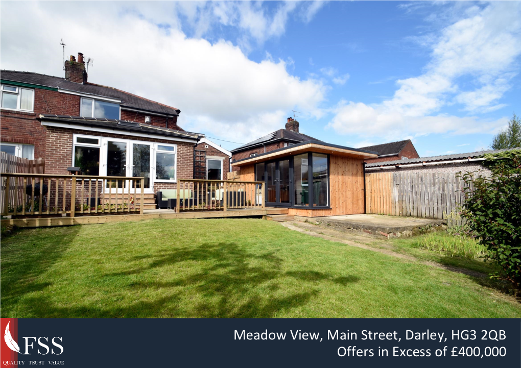 Meadow View, Main Street, Darley, HG3 2QB Offers in Excess of £400,000
