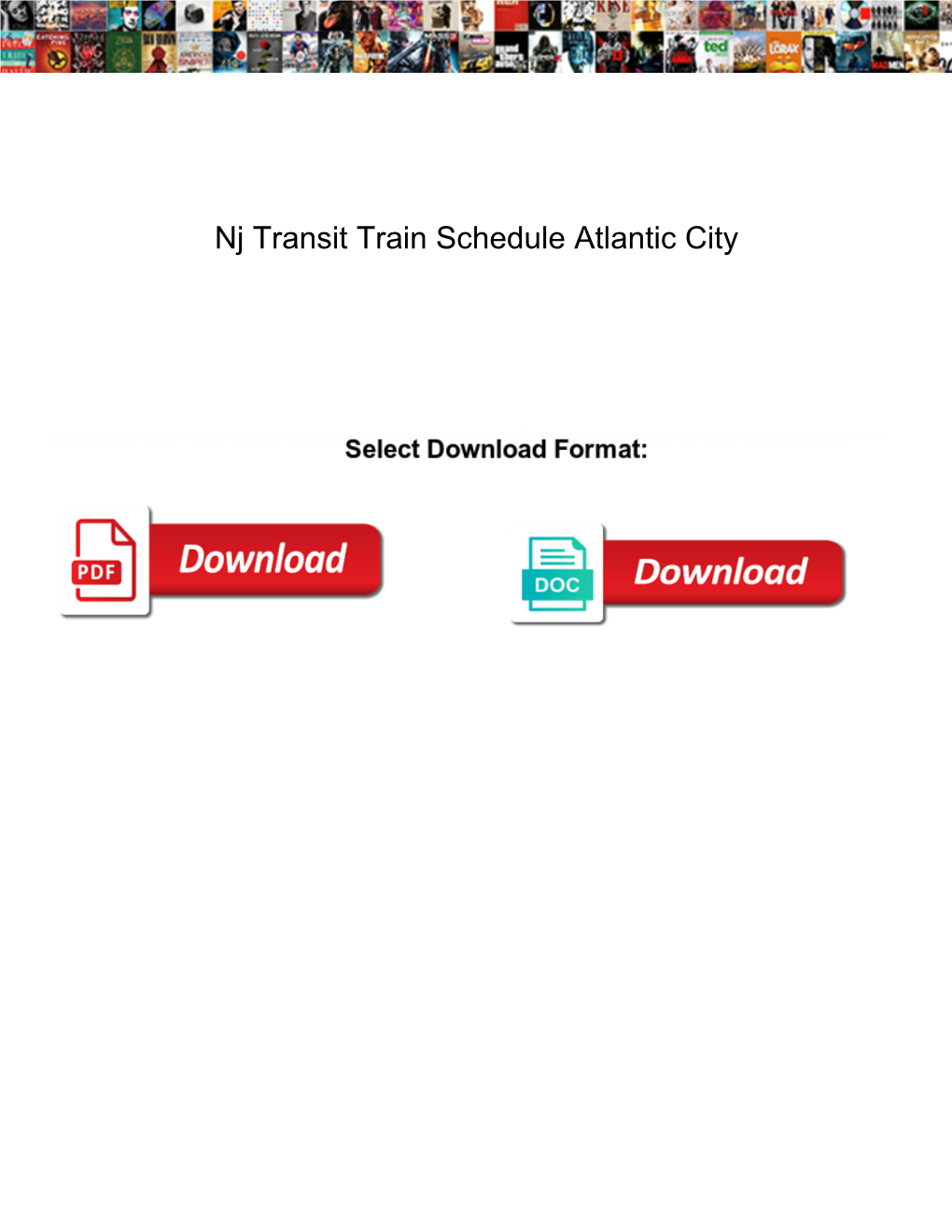 Nj Transit Train Schedule Atlantic City