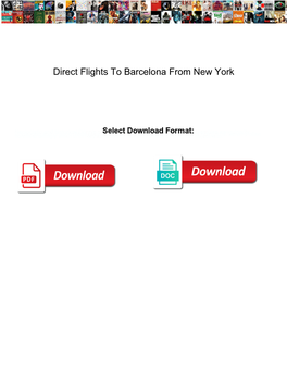 Direct Flights to Barcelona from New York