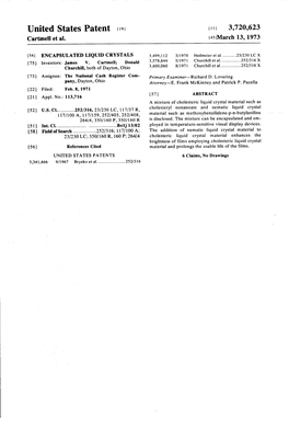 United States Patent 19 11, 3,720,623 Cartmell Et Al