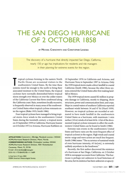 The San Diego Hurricane of 2 October 1858