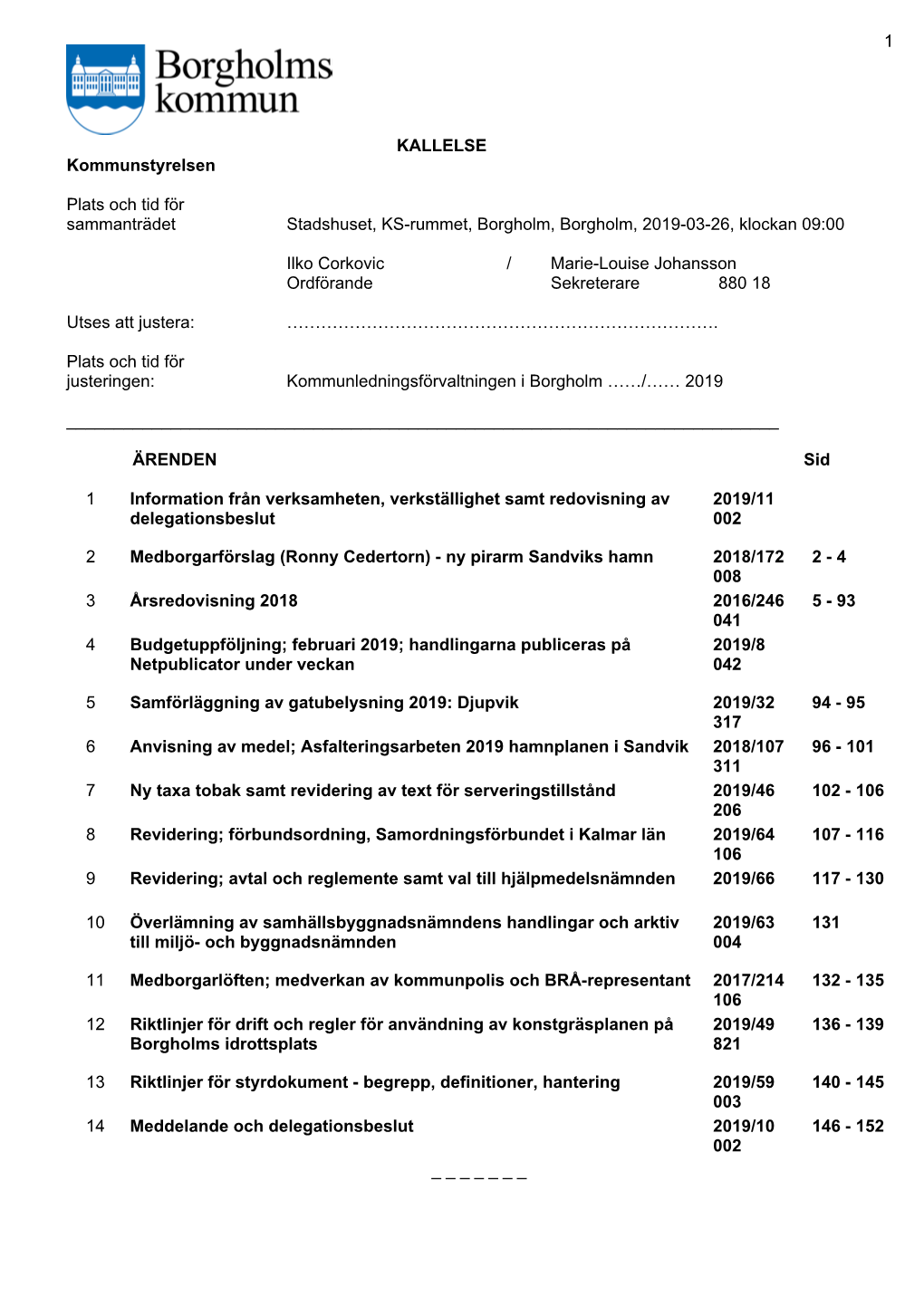 KALLELSE-Kommunstyrelsen-2019