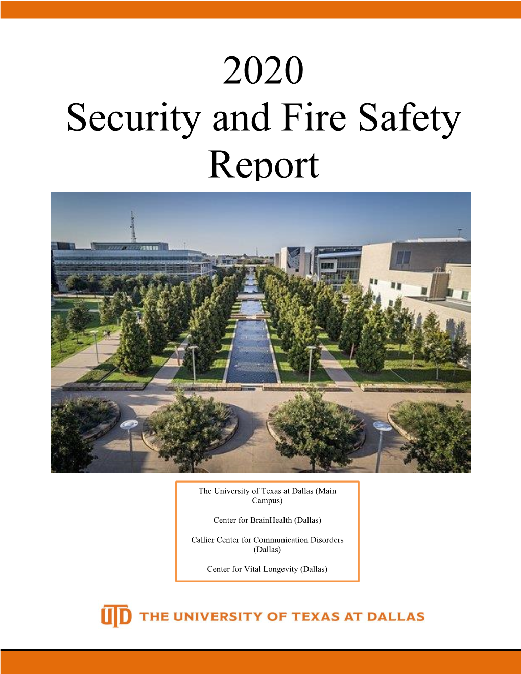 2020 Security and Fire Safety Report