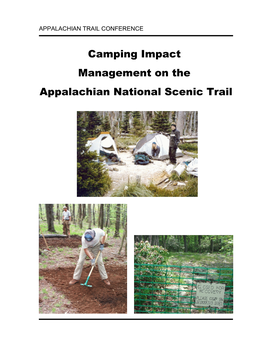 Camping Impact Management on the Appalachian National Scenic Trail Camping Impact