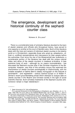 The Emergence, Development And...The Sephardi Courtier Class