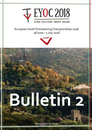 European Youth Orienteering Championships 2018 28 June – 1 July 2018