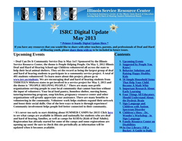 ISRC Digital Update May 2013