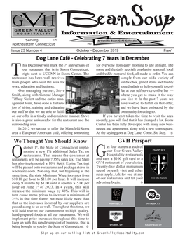 Dog Lane Café - Celebrating 7 Years in December