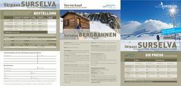 Skipass SURSELVA Vorverkauf Gültig Sommer 2019 Und Wintersaison 2019/20 Mit Preisvorteil Bis Zum 30