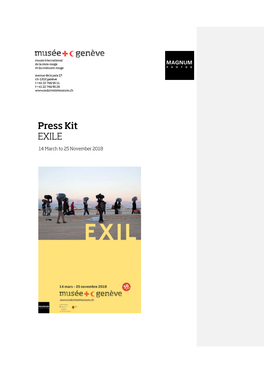 Press Kit EXILE 14 March to 25 November 2018