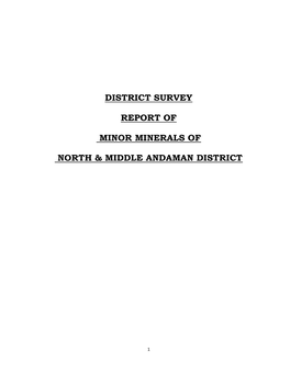 District Survey Report of Minor Minerals of North