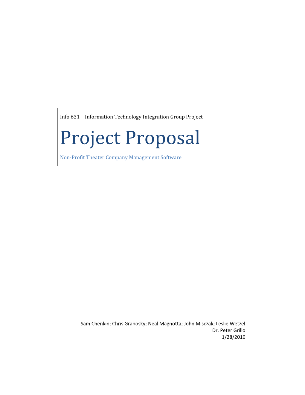 Info 631 Project Proposal