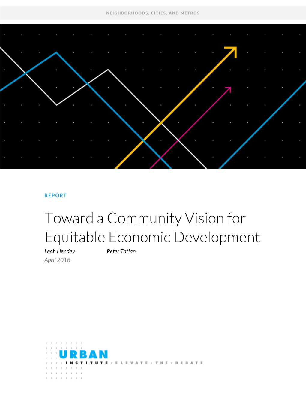 Toward a Community Vision for Equitable Economic Development