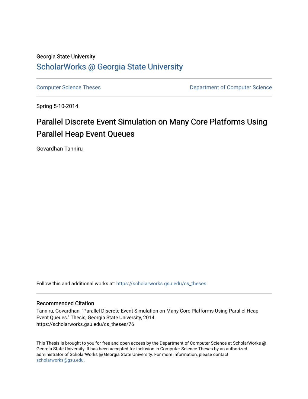 Parallel Discrete Event Simulation on Many Core Platforms Using Parallel Heap Event Queues