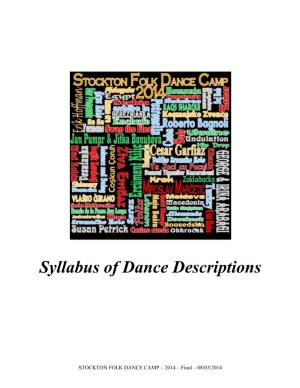 Syllabus of Dance Descriptions