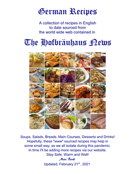 German Recipes the Hofbräuhaus News
