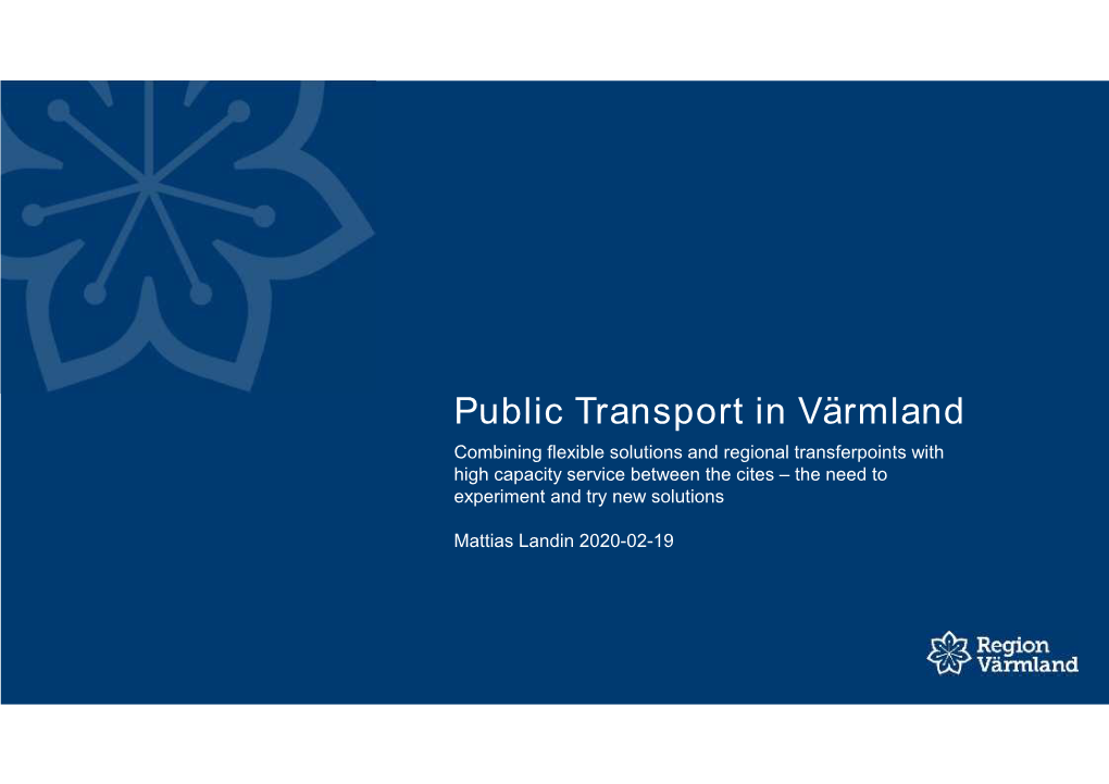 Public Transport in Värmland