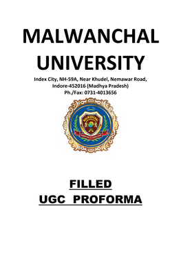 Filled Ugc Proforma Contents: 1