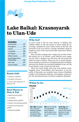 Lake Baikal: Krasnoyarsk to Ulan-Ude