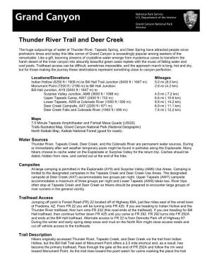 Thunder River Trail and Deer Creek