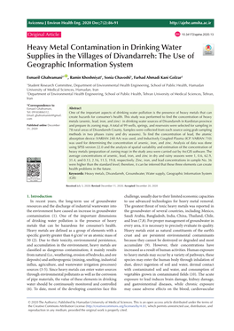 Heavy Metal Contamination in Drinking Water Supplies in the Villages of Divandarreh: the Use of Geographic Information System