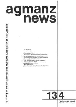 AGMANZ News Volume 13 Number 4 December 1982
