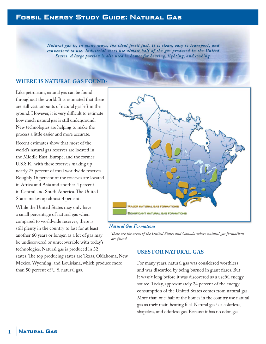 Fossil Energy Study Guide: Natural Gas