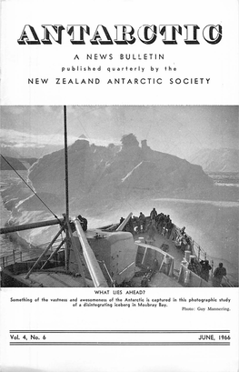 I NEWS BULLETIN NEW ZEALAND ANTARCTIC SOCIETY