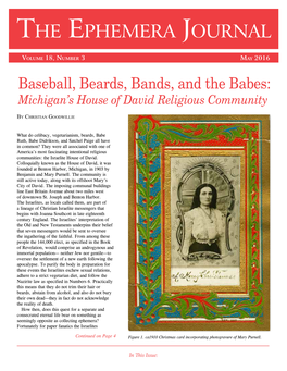 Baseball, Beards, Bands, and the Babes: Michigan’S House of David Religious Community