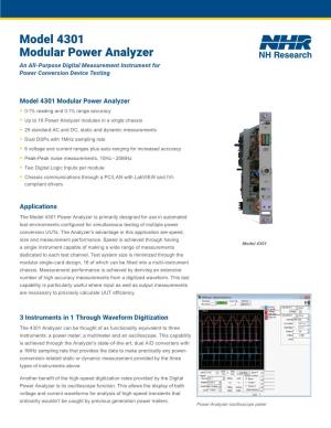 Digital Power Analyzer Model 4301