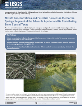 Nitrate Concentrations and Potential Sources in the Barton Springs