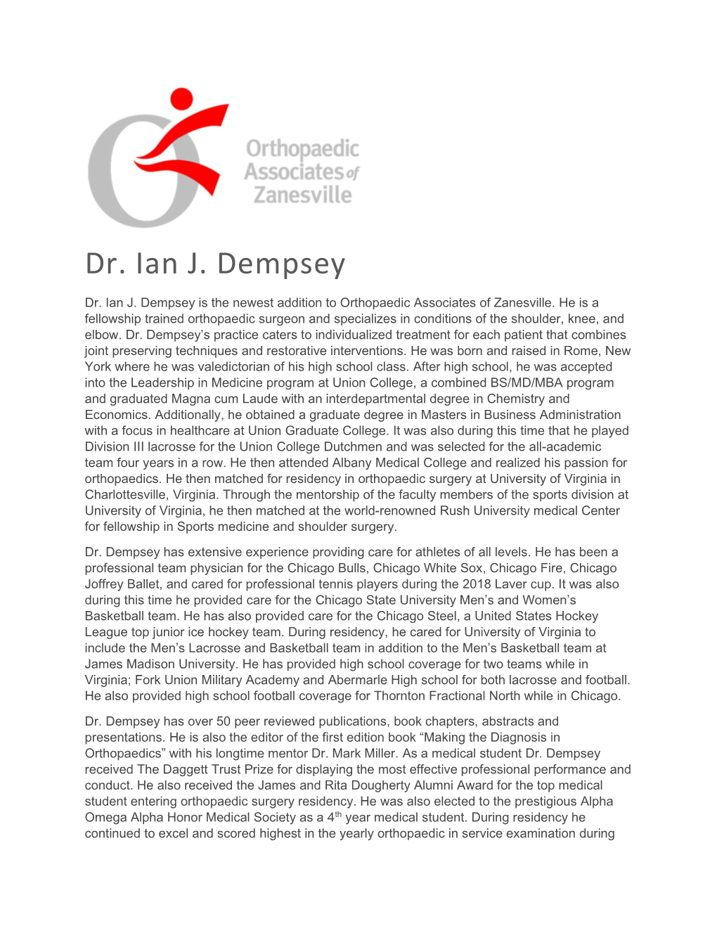 Dr. Ian J. Dempsey