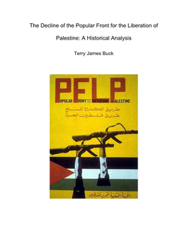 The Decline of the Popular Front for the Liberation of Palestine: A